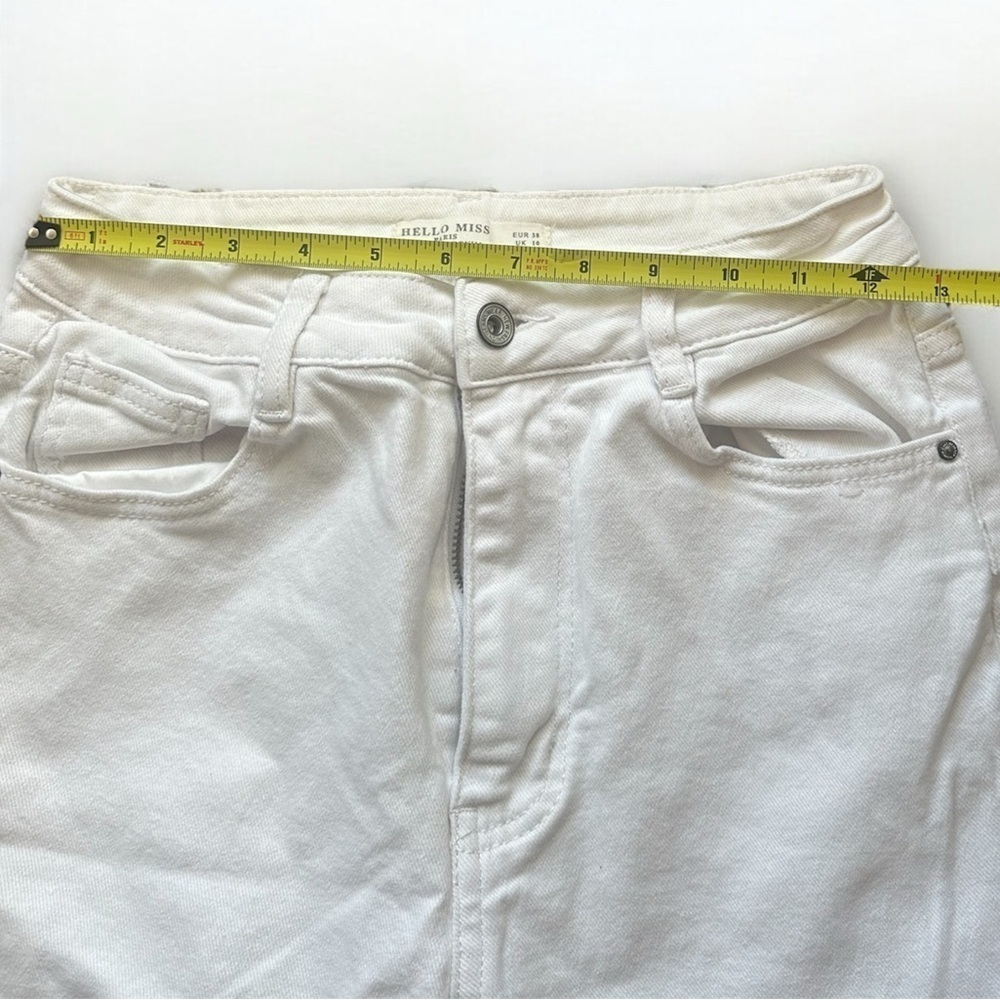 Hello Miss White Cargo Denim Jeans EUR 38 - Picture 8 of 12
